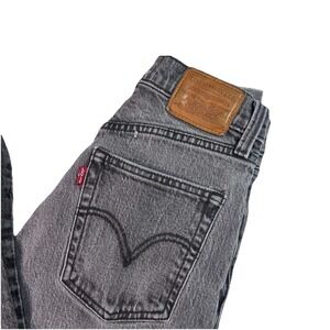 Levi's Premium 726 Flare Jeans Women's 26x32 Black High Rise Stretch Denim